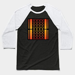 “Dimensional Happiness” - V.4 Orange - (Geometric Art) (Dimensions) - Doc Labs Baseball T-Shirt